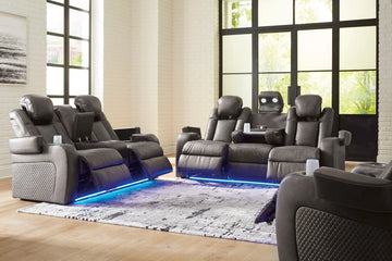 Ashley 366 2pc or 3pc Power Reclining Stereo Set
