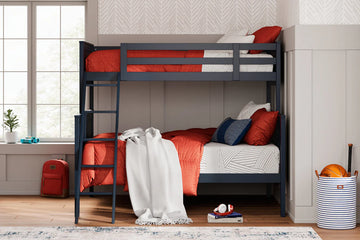 Litera Nextonfort Blue Twin sobre cama matrimonial
