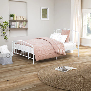 Cama completa de metal blanca Nicoli