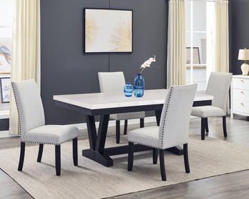 1319-6P-1320-SB VANCE FAUX TBL/SIDE CHAIRS,BENCH