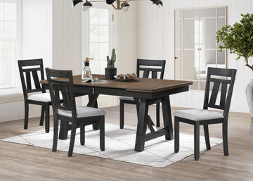 2158WC-6P MARIBELLE WHEAT CHARCOAL DINING