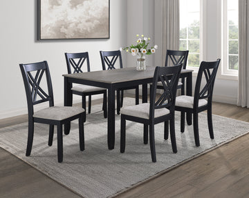 2430SET-LG ELOISE 7-PK DINETTE SET LIGHT GREY