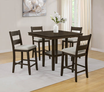 2631SET-BRN LESTER 5-PK CTR HT TABLE SET BROWN