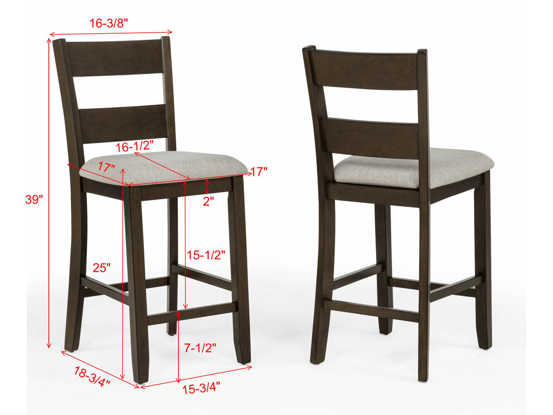 2631SET-BRN LESTER 5-PK CTR HT TABLE SET BROWN