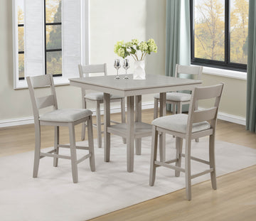 2631SET-GRG LESTER 5-PK CTR HT TABLE SET GREIGE