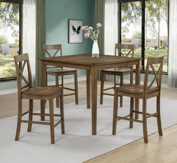 2753SET-BRN THEODORE 5PK CT HT TBL SET BROWN