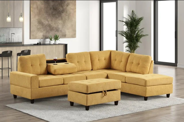 Heights Reversible Sectional + Ottoman Set