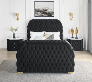 5115BK NATALIA BED W/FIREPLACE,TV LIFT BK