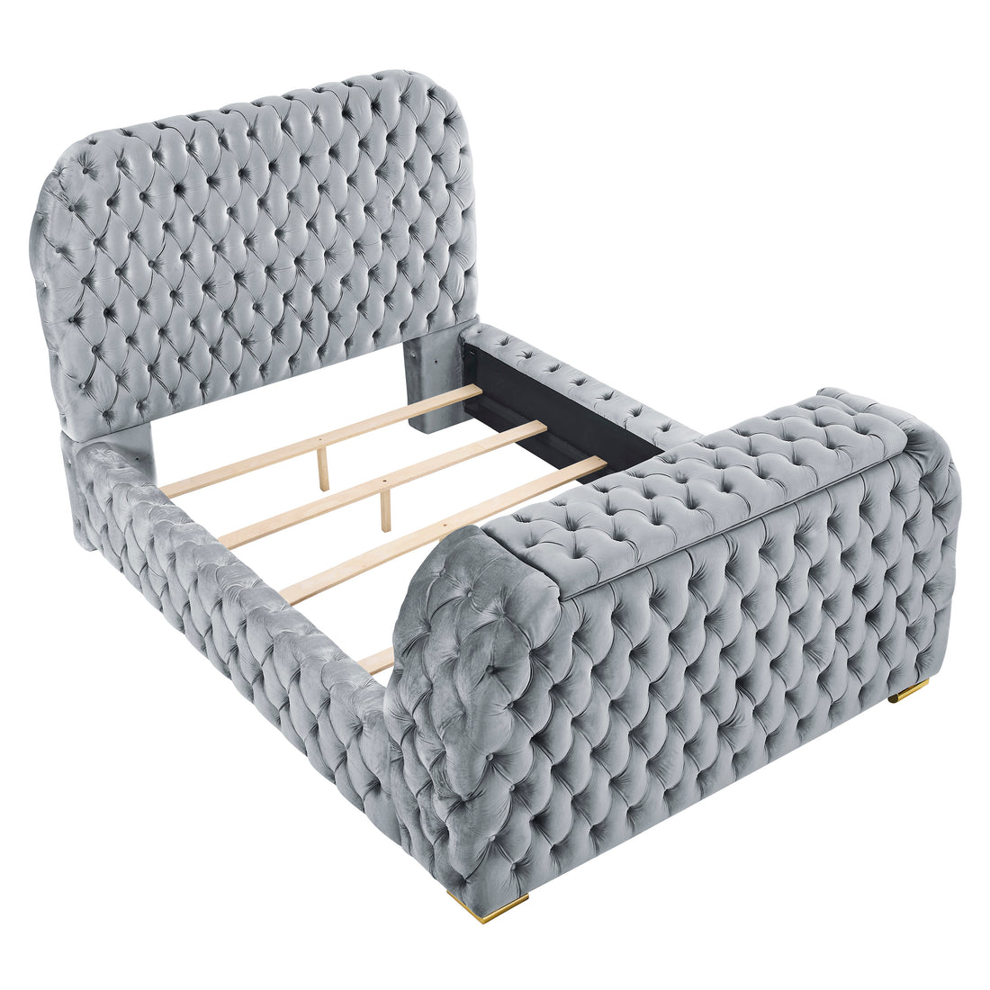 5115GY NATALIA BED W/FIREPLACE,TV LIFT G