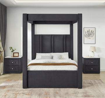 5117BK JAYLA CANOPY BED BLACK