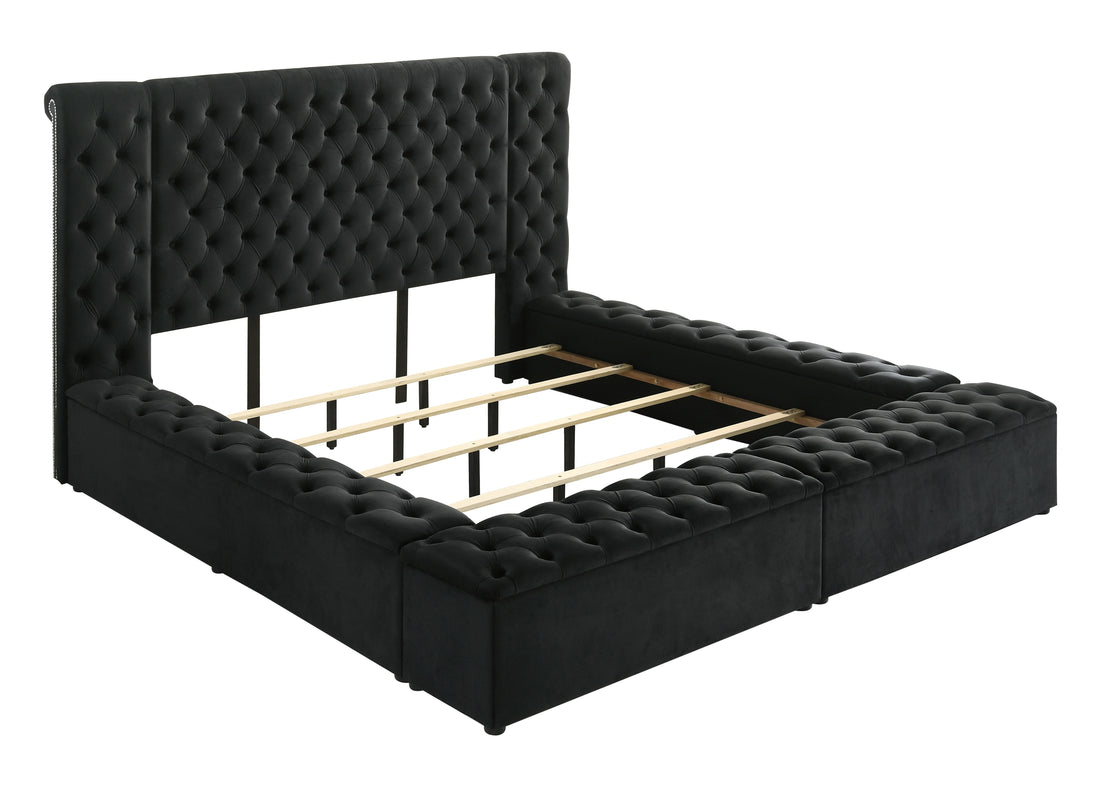 5203BK LILIANA BLACK BED FRAME