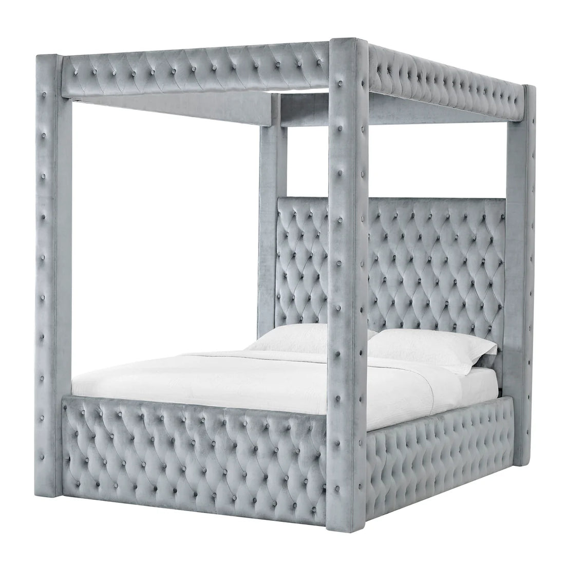 Annabelle Velvet Queen Canopy Bed