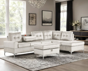 Anserra Reversible Sectional + Ottoman Set