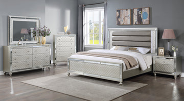 SETB1680 CRISTIAN BEDROOM GROUP CHAMPAGNE