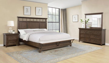 SETB1950 BECKETT BEDROOM GROUP BROWN