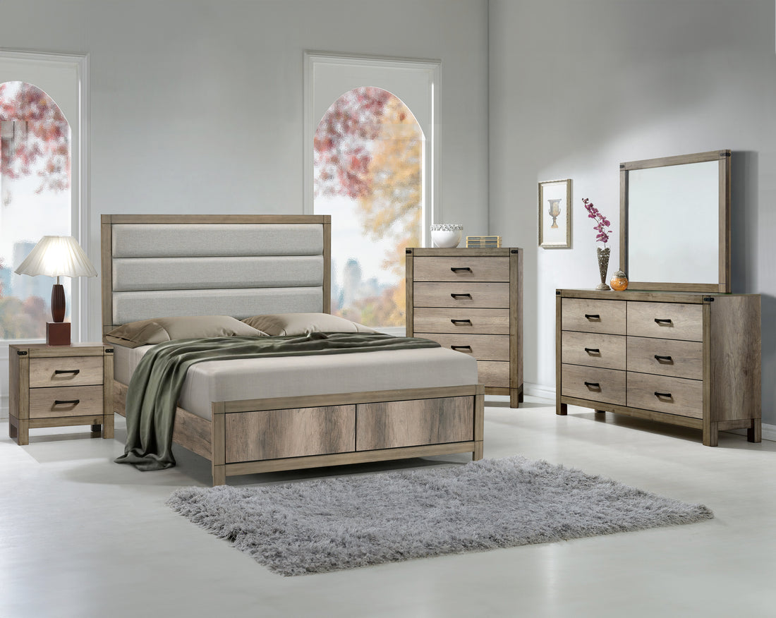 SETB3202 MATTEO UPH HB BEDROOM GROUP