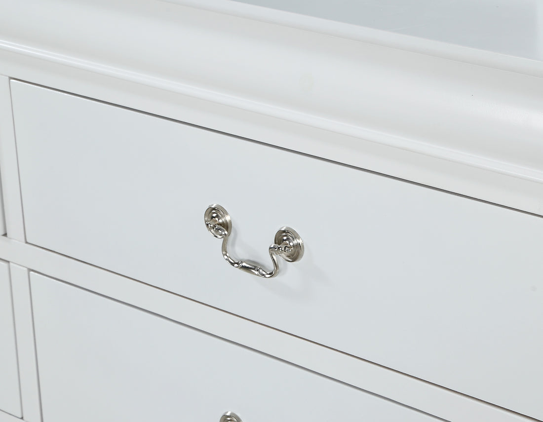 SETB3650 LOUIS PHILIP WHITE BEDROOM GROUP