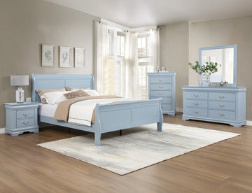 SETB3760 LOUIS PHILIP BLUE BEDROOM GROUP