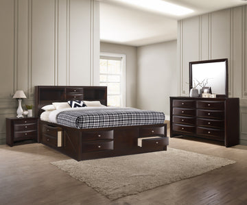 SETB4265 EMILY STORAGE DARK CHERRY BEDROOM