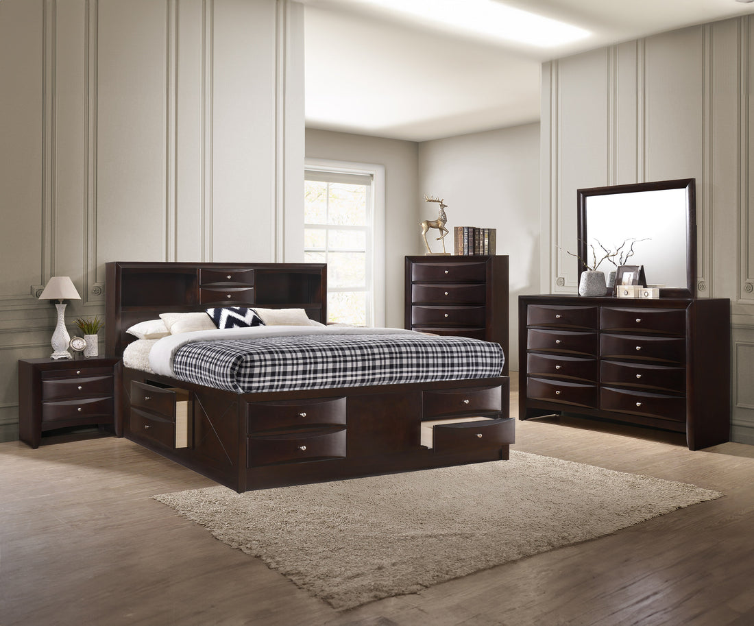 SETB4265 EMILY STORAGE DARK CHERRY BEDROOM