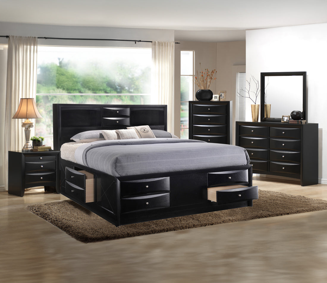 SETB4285 EMILY BLACK STORAGE BEDROOM