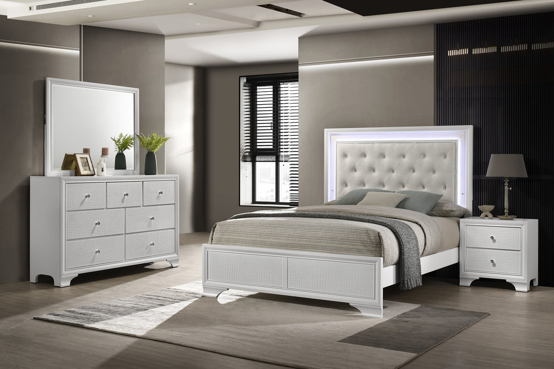 SETB4312 LYSSA BEDROOM OAT/FROST