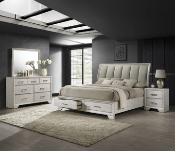 SETB6582 JAYMES WHITE MIST BEDROOM GROUP