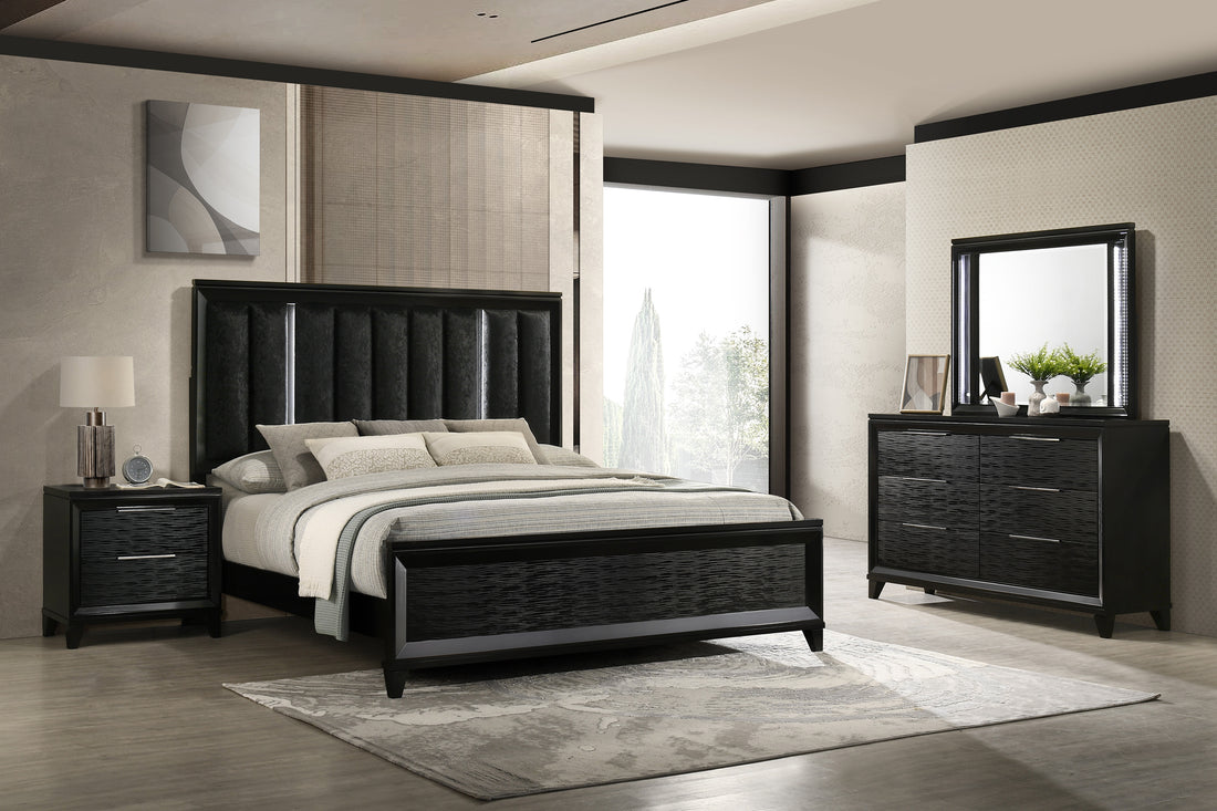 SETB7350 CRESSIDA BEDROOM GROUP BLACK