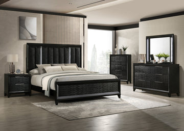 SETB7350 CRESSIDA BEDROOM GROUP BLACK