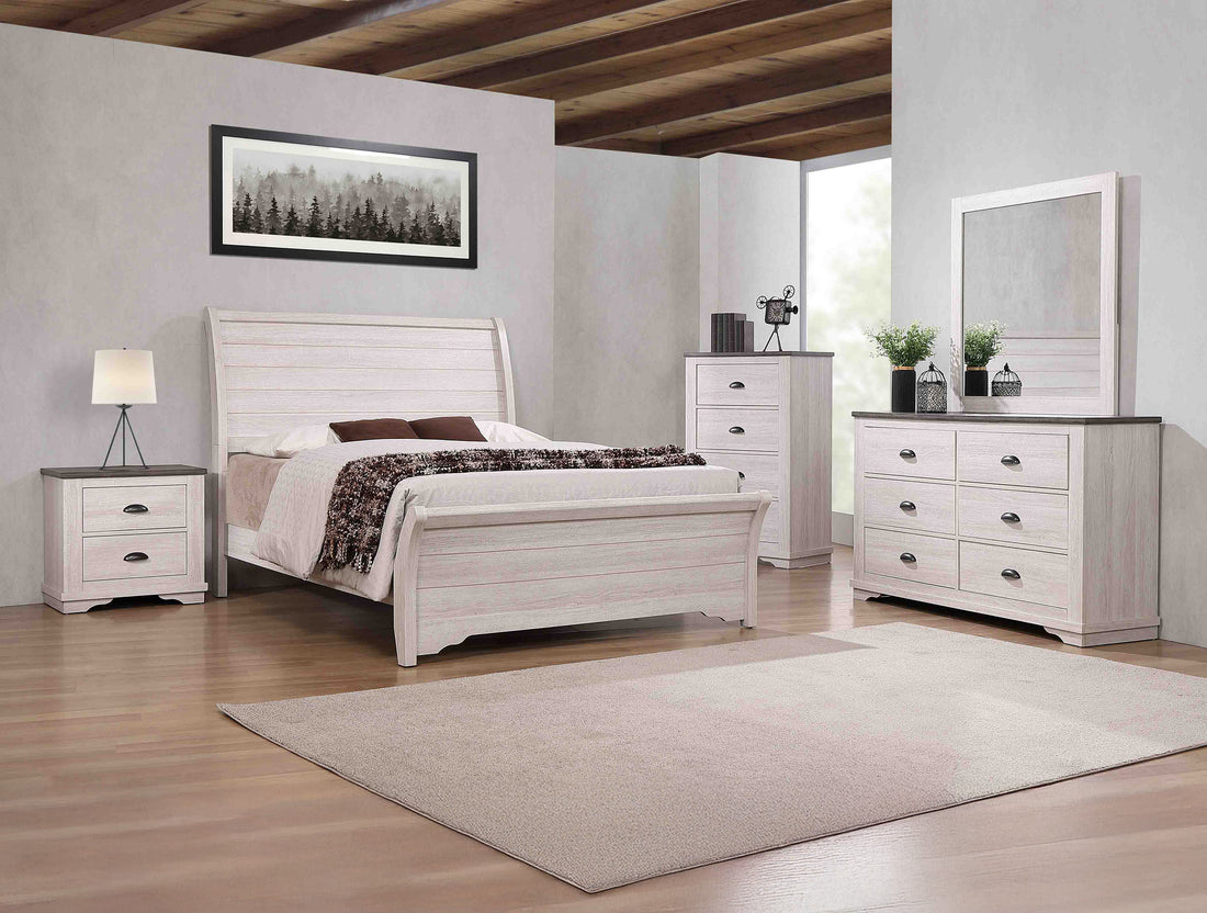 SETB8130 CORALEE BEDROOM GROUP CHALK/GREY