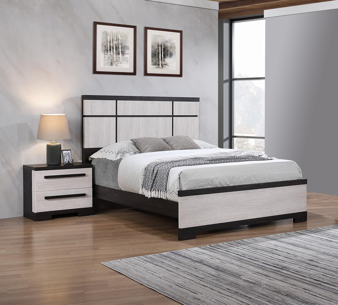 SETB8162 REMINGTON BEDROOM BLACK/WHITE