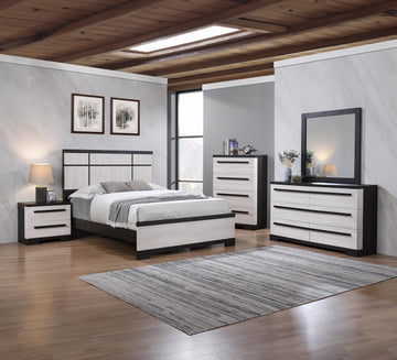 SETB8162 REMINGTON BEDROOM BLACK/WHITE