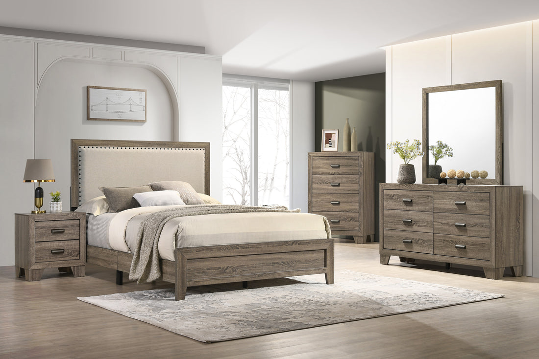 SETB9205 MILLIE UPHOLSTERED BED GROUP GREY