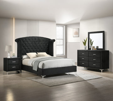 SETB9265 LUCINDA BEDROOM GROUP BLACK