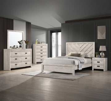 SETB9330 VALOR BEDROOM GROUP WHITE