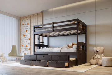 BB4 Twin/Twin Bunk Bed w/Twin Trundle + 3 Drawers