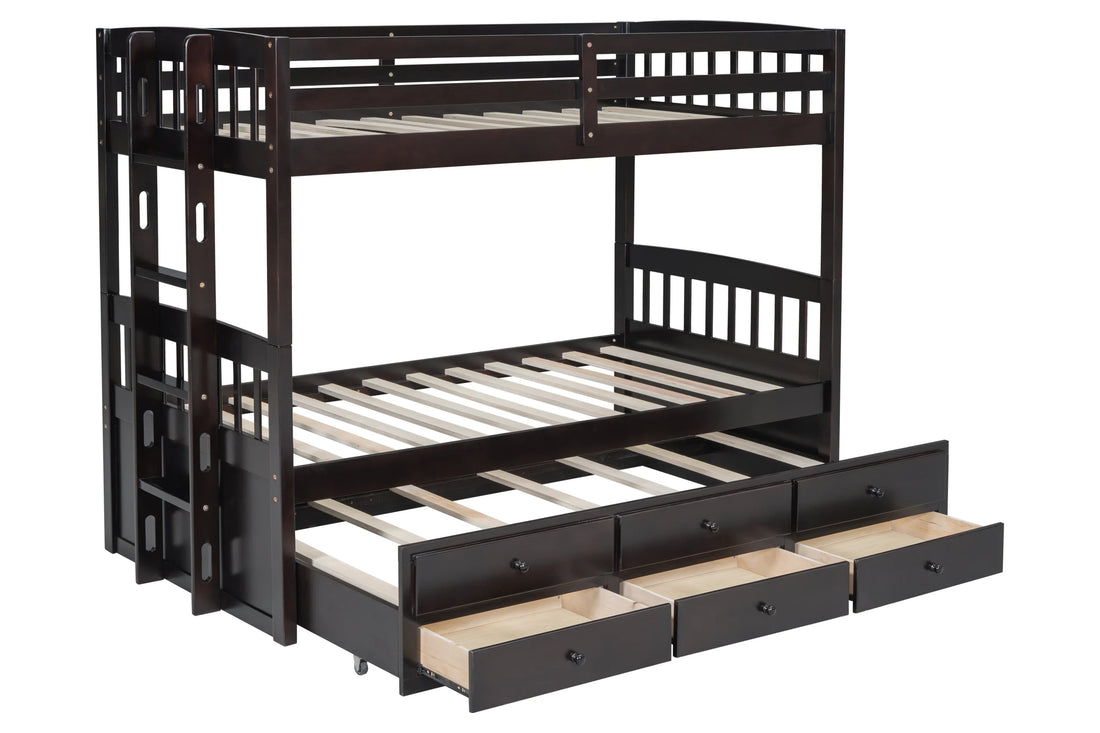 BB4 Twin/Twin Bunk Bed w/Twin Trundle + 3 Drawers