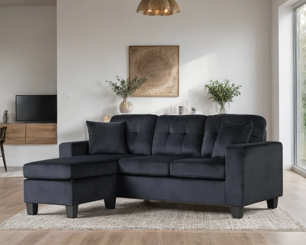 Cris Black - Reversible Sectional