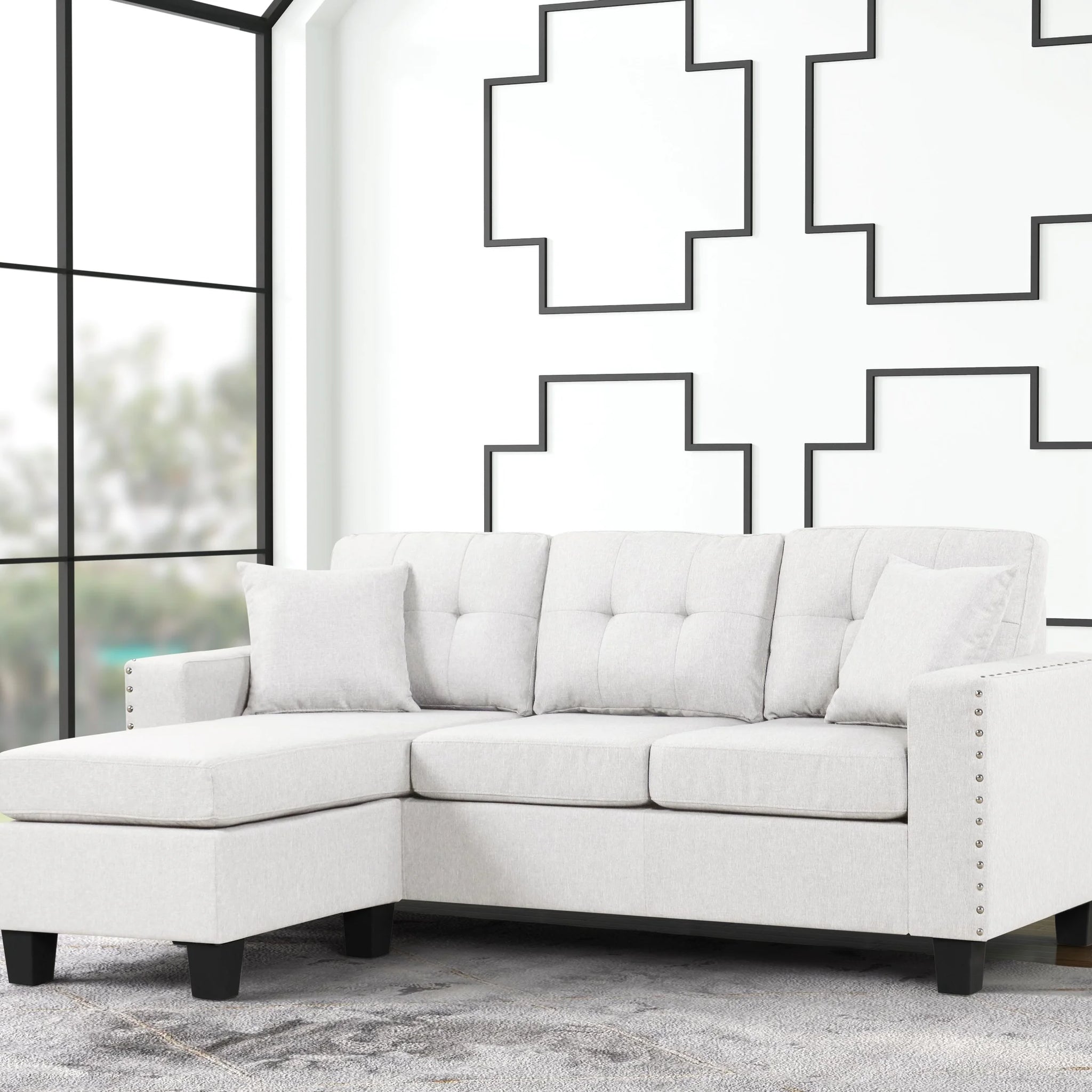 Cris Sand - Reversible Sectional