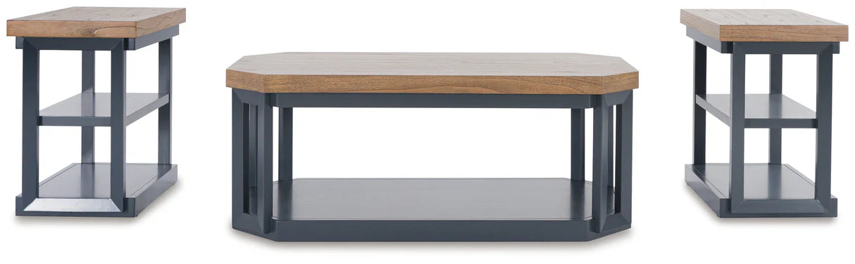 Mesa Landocken marrón/azul