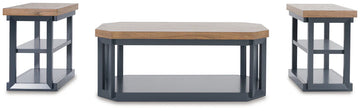 Mesa Landocken marrón/azul