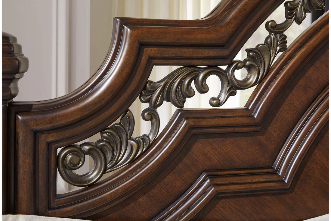 Cama con dosel California King de Lavinton Brown