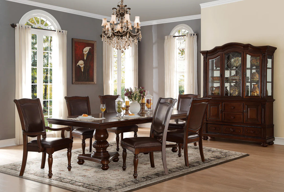 Juego de comedor extensible Lordsburg Brown Chery