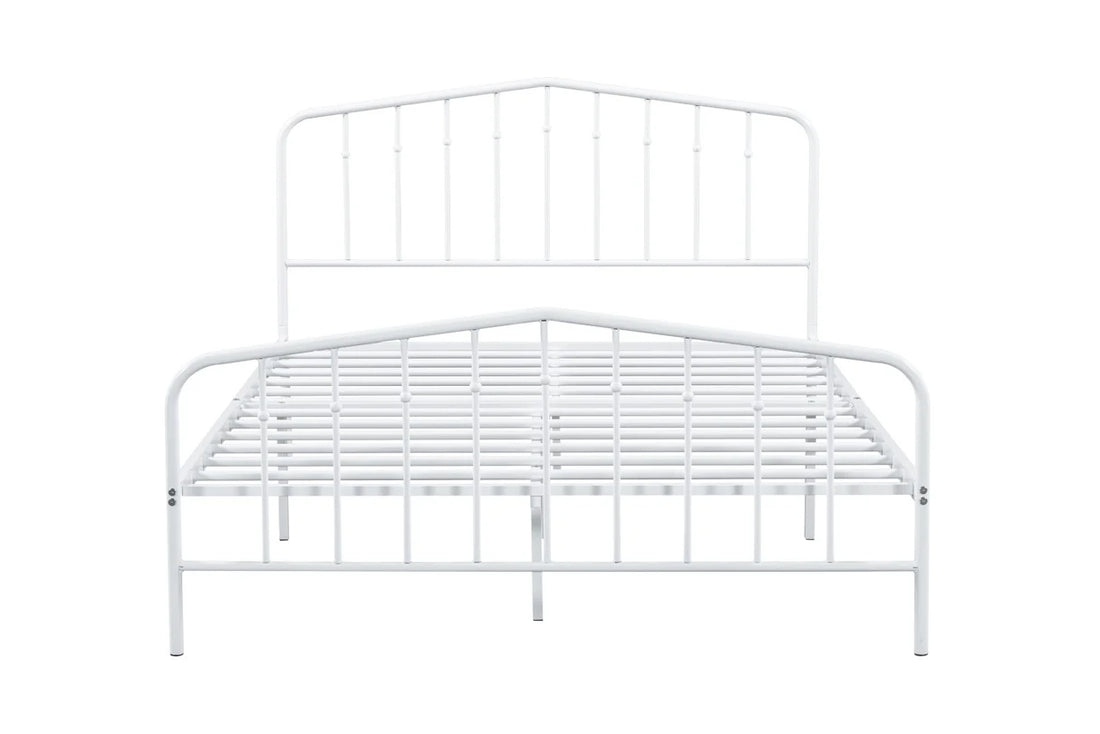Cama completa de metal blanca Nicoli