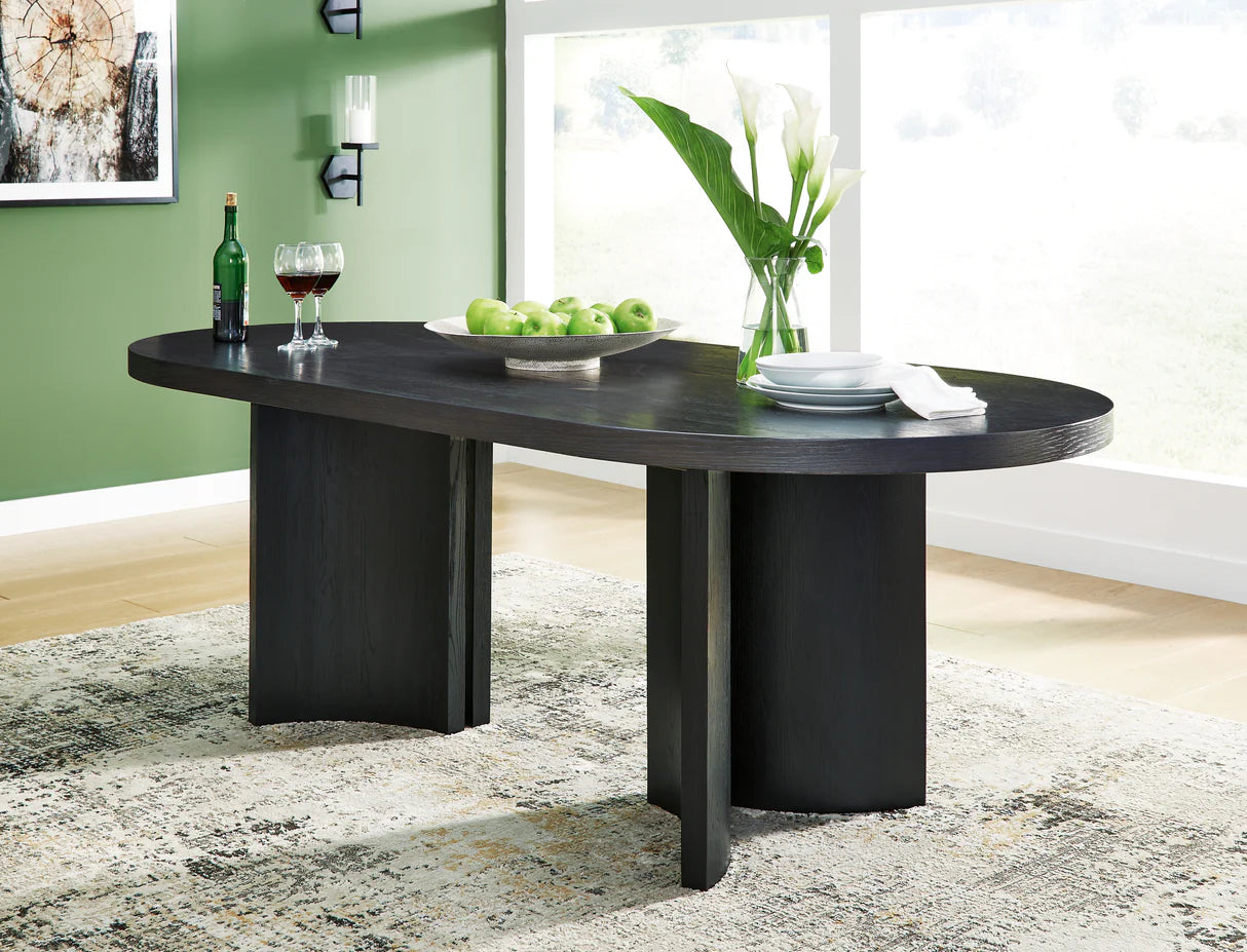 Mesa de comedor Rowanbeck negra
