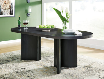 Mesa de comedor Rowanbeck negra