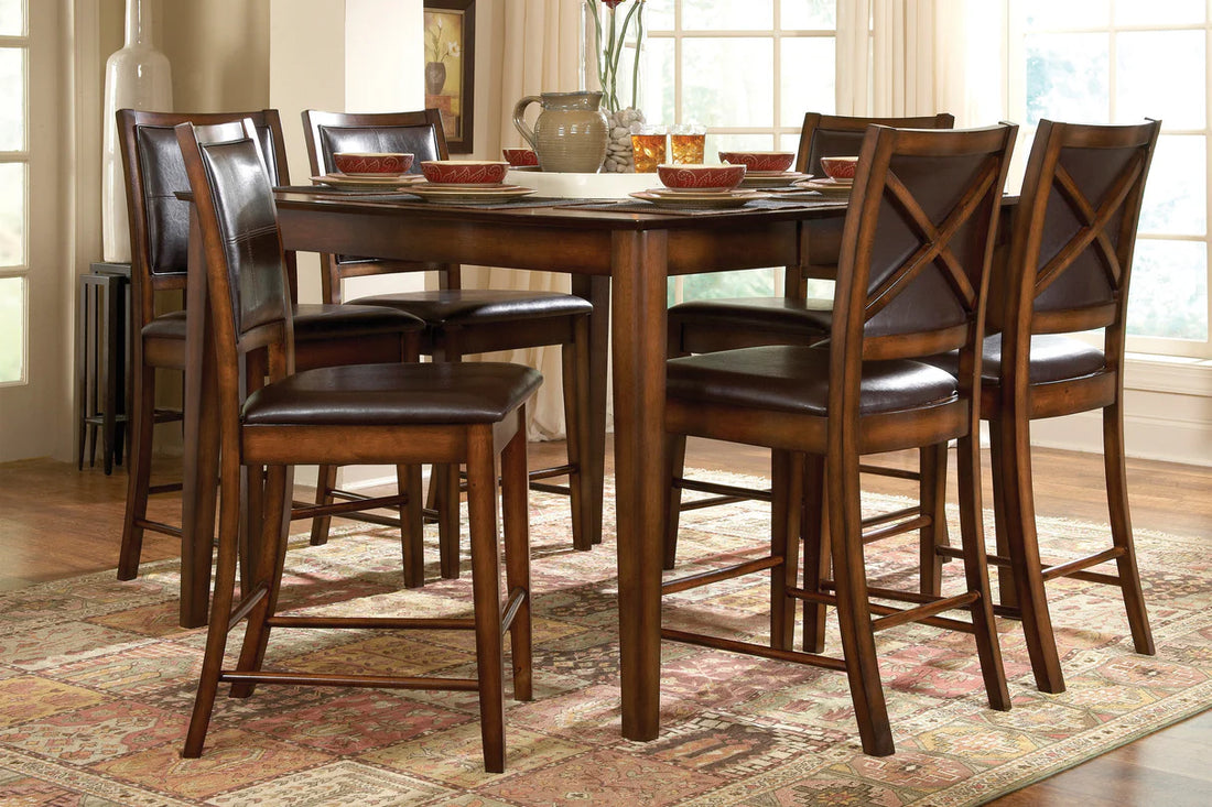 Verona Wire Brushed Amber Counter Height Chair Set of 2