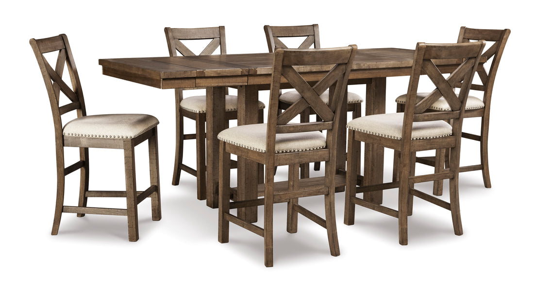 D631 - Counter Height Table + 6 Chairs Set **NEW ARRIVAL*