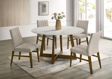 ENZO20 Dark Oak Dining Table + 4 Chair