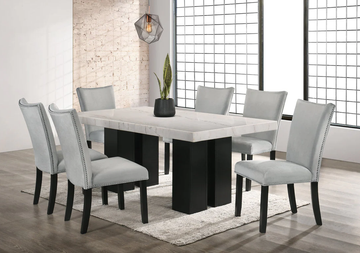 Finland - (GENUINE MARBLE) Table & 6-Chairs